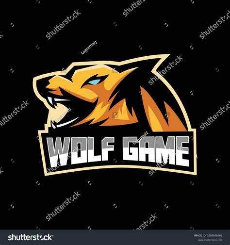 Mascot Wolf Gaming Logo Design Stock Vector (Royalty Free) 2188866207 ...