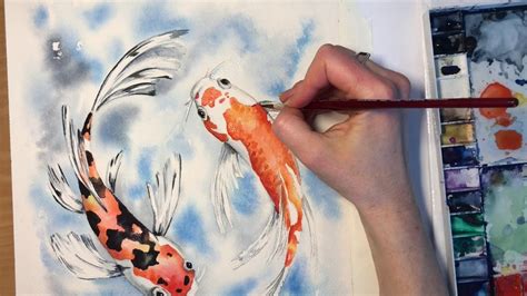 Watercolor Koi Fish