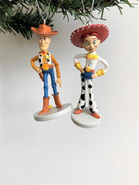 Disney Toy Story 4 Woody and Jessie Christmas Ornament Set of - Etsy