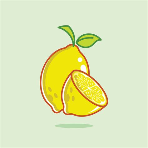 Floating lemon slice cartoon 8244022 Vector Art at Vecteezy