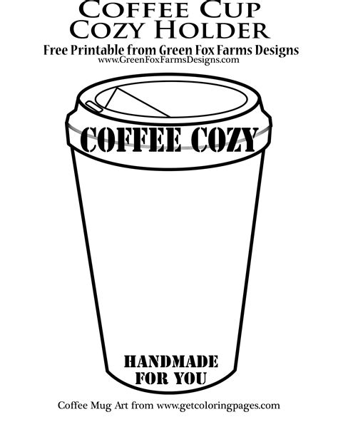 Printable Coffee Cup Cozy Template