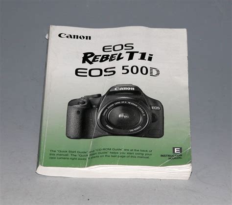 Canon Rebel T1i EOS 500D Instruction Owners Manual Book