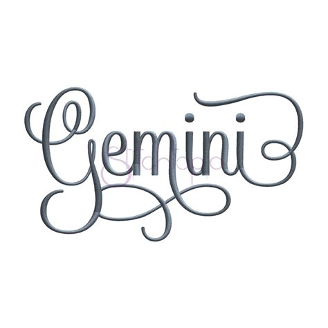 Zodiac Embroidery Design - Gemini - Stitchtopia