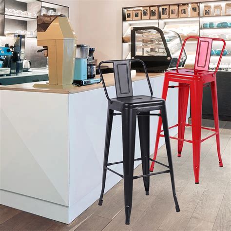 Modern Luxury Industrial Restaurant Metal Iron Chair High Bar Stool ...