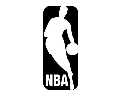 NBA Logo Symbol White And Black Design America basketball Vector ...