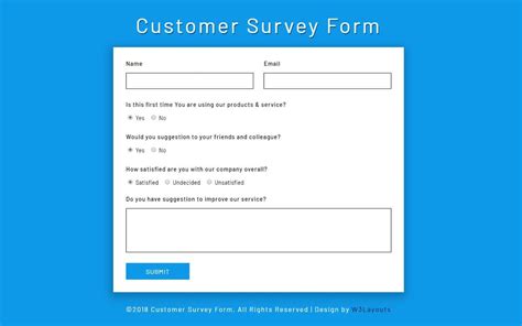 Html Survey Template