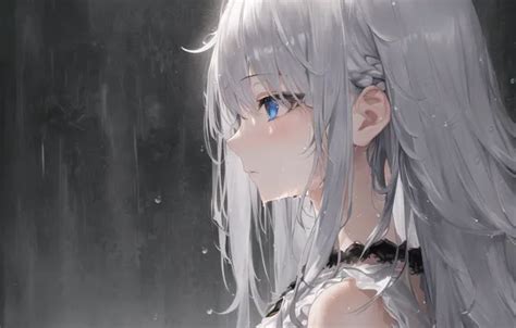 Wallpaper beauty, white hair, anime girls, AI art, AI art for mobile ...