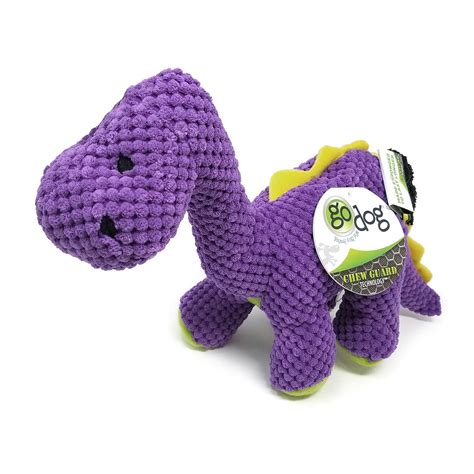 goDog Checkers Dino with Chew Guard Dog Toy -... | BaxterBoo