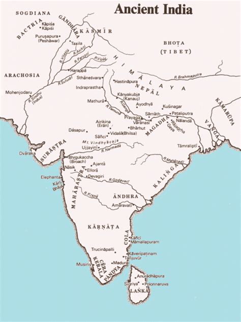 Map of Ancient India | Ancient india map, India map, Ancient india