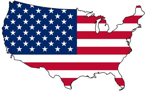 United States Flag Map • Mapsof.net