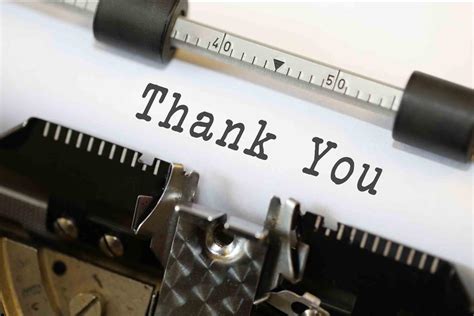 Thank You - Typewriter image