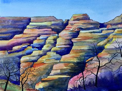 Grand Canyon Sketch Painting by Eva Nichols | Fine Art America