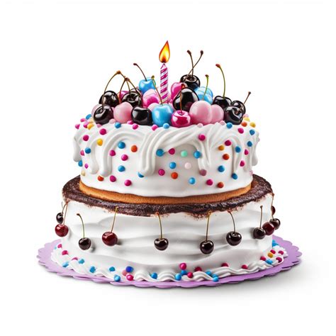 Premium AI Image | birthday cake white background