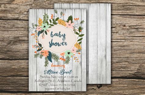 rustic baby shower invitation - Mom Resource