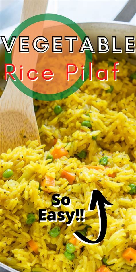 Easy Vegetable Rice Pilaf - I Wash You Dry