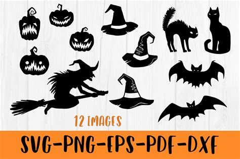 Halloween Clipart, Halloween Clip Art, Halloween Silhouette, Web ...