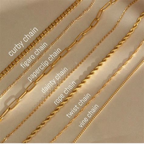 18K Gold Chain Necklace Cable Chain Paperclip Chain Twist - Etsy