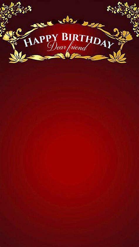 Red and Gold Happy Birthday Banner Background