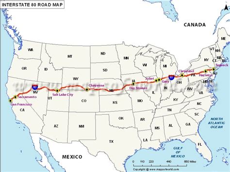 interstate map | US Interstate 80 Map | California travel road trips ...