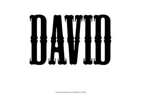 David Name Tattoo Designs