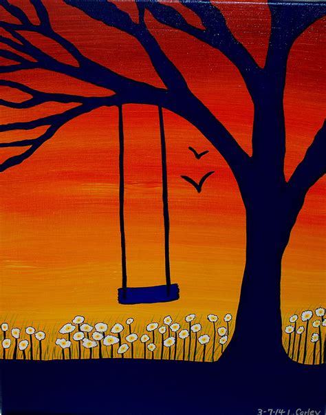 Sunset Painting For Kids - exilioreileao