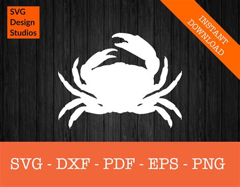 Blue Crab Svg Seafood Svg Ocean Svg Silhouette Shadow Svg Cut File ...