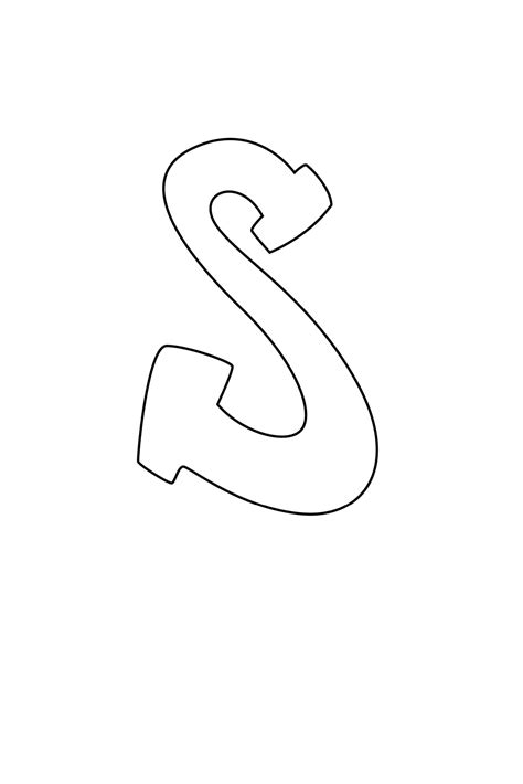 Graffiti Bubble Letter S Printable