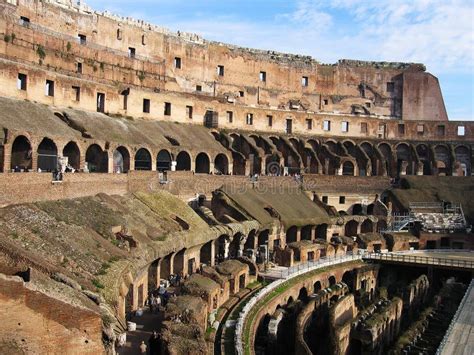 Inside Roman Colosseum Rome Stock Image - Image of colisium, tourists ...