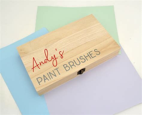 Personalised Paint Brush Storage Box - Etsy