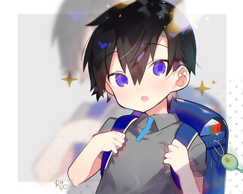 Anime Boy Child With Black Hair