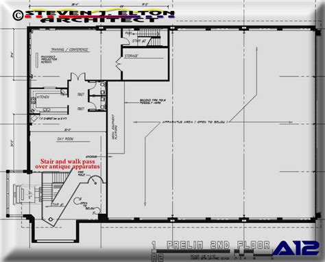 Fire Ambulance Station Design Second Floor Plan