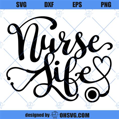 Nurse Life SVG, Nursing SVG, Silhouette Cricut Nurse Life Clipart Stet ...