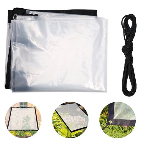 Miuline Clear Tarpaulin Waterproof Cover Tarp, Dustproof Rainproof ...