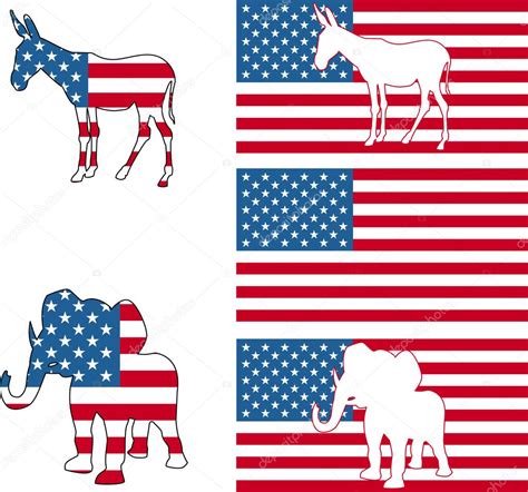 USA political party symbols — Stock Vector © Krisdog #6575250