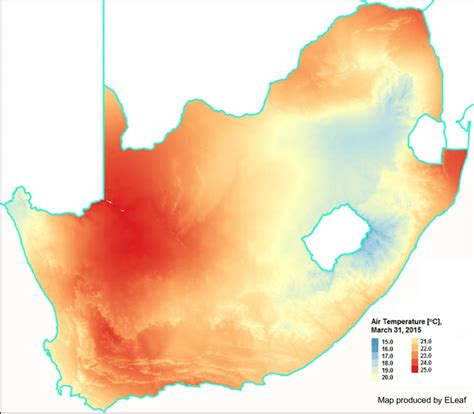 7 Example of an air temperature map, used as input to ETLook and ...