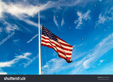 American flag half staff Images, Stock Photos & Vectors | Shutterstock