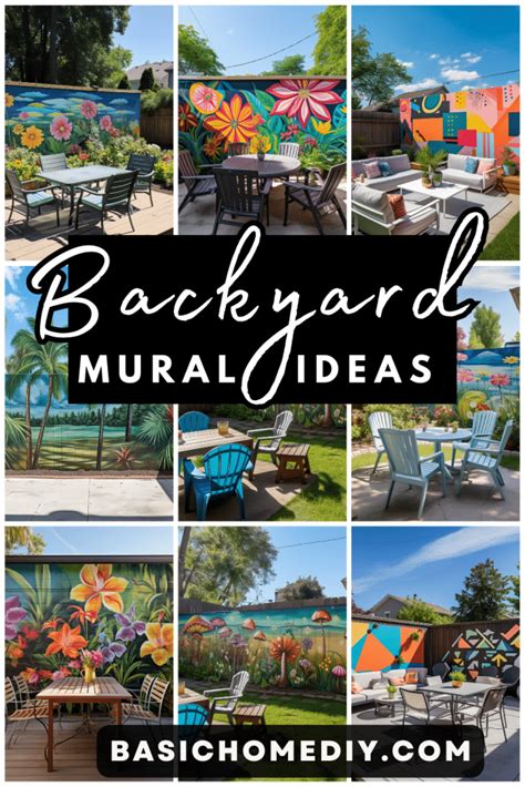 Unique Backyard Mural Ideas for Outdoor Garden and Fence - Basic Home DIY