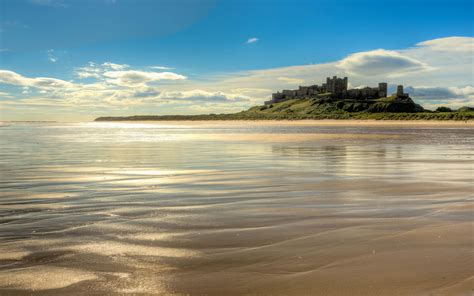 Bamburgh Castle Beach Northumberland Mac Wallpaper Download ...