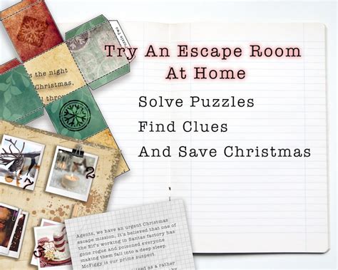 Escape room game. DIY printable Christmas themed escape room.. | Etsy