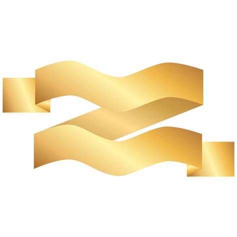 Gold Ribbon Banner 13442052 PNG