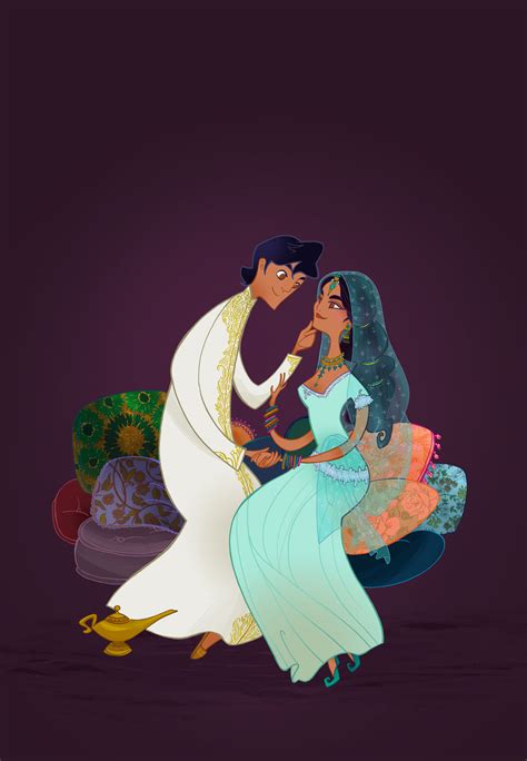 Aladdin and Jasmine - Wedding - Disney Princess Fan Art (23902984) - Fanpop