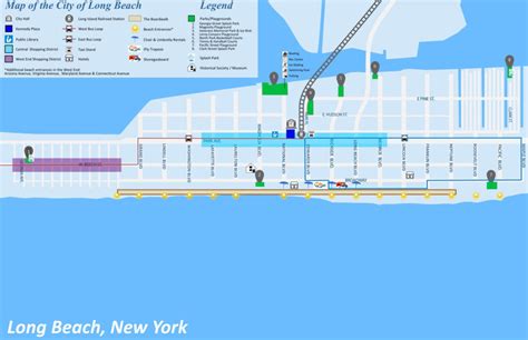 Long Beach NY Tourist Map | Beach Map