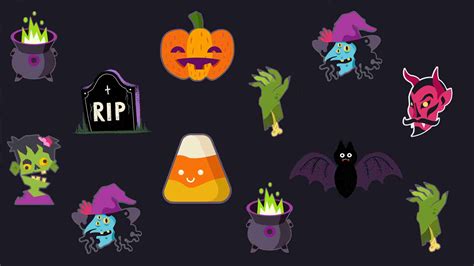 Spooky Pattern Zoom Virtual Backgrounds Design Templates