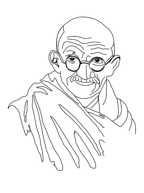 Mahatma Gandhi coloring pages