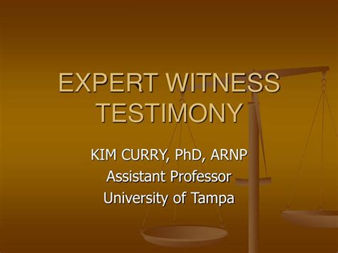 PPT - EXPERT WITNESS TESTIMONY PowerPoint Presentation - ID:168206