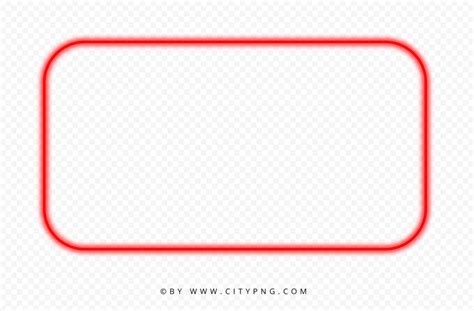 Rectangle Red Neon Frame Transparent Background | Citypng