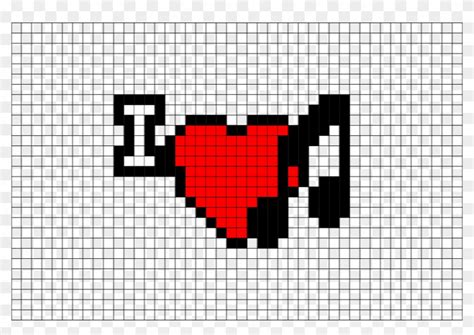 Minecraft Heart Pixel Art Template 14047 - Easy Cute Pixel Art Grid, HD ...