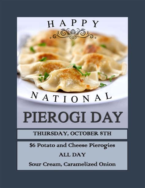 National Pierogi Day – ZEST at Valencia Bonita