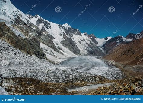 Beautiful Snowy Mountains, Russian Federation, Caucasus, Stock Photo ...