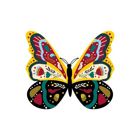 Premium Vector | Butterflies and with pattern